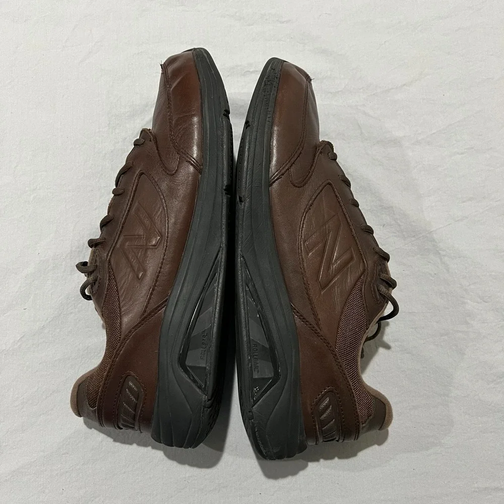 New Balance 928v3 Mens Brown Leather Low Top Casual Walking Sneakers Size 12